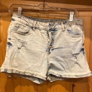 Girls Light Blue Denim Shorts
